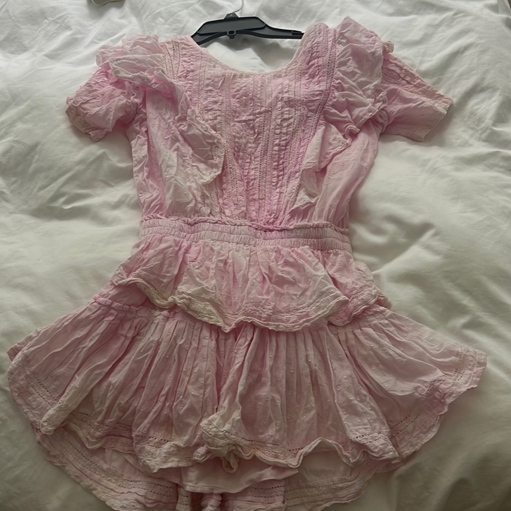 Pink mini Loveshackfancy dress